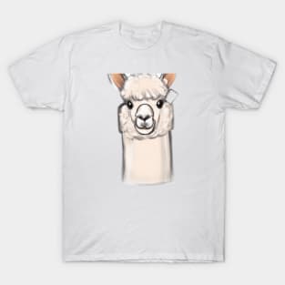 Cute Alpaca Drawing T-Shirt